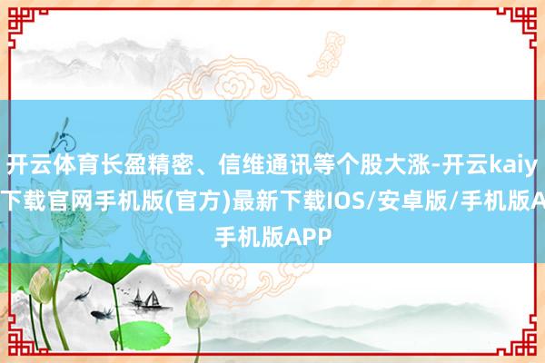 开云体育长盈精密、信维通讯等个股大涨-开云kaiyun下载官网手机版(官方)最新下载IOS/安卓版/手机版APP