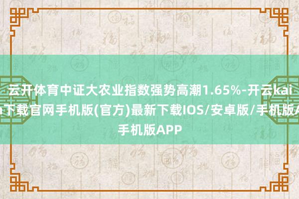 云开体育中证大农业指数强势高潮1.65%-开云kaiyun下载官网手机版(官方)最新下载IOS/安卓版/手机版APP