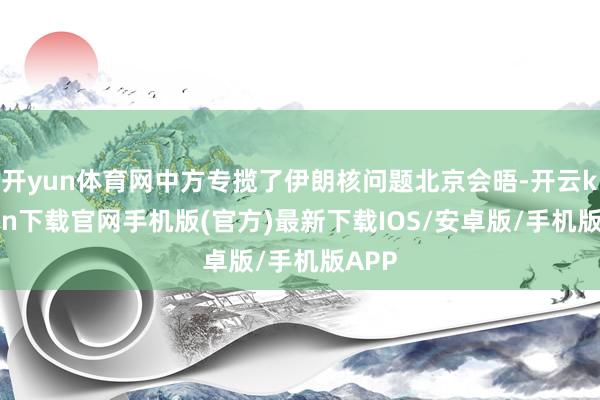 开yun体育网中方专揽了伊朗核问题北京会晤-开云kaiyun下载官网手机版(官方)最新下载IOS/安卓版/手机版APP