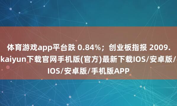 体育游戏app平台跌 0.84%;创业板指报 2009.26 点-开云kaiyun下载官网手机版(官方)最新下载IOS/安卓版/手机版APP