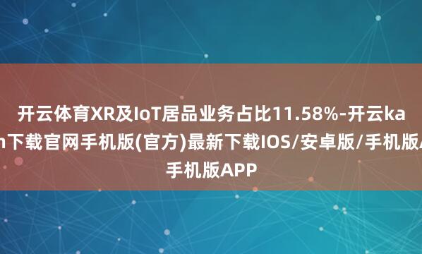 开云体育XR及IoT居品业务占比11.58%-开云kaiyun下载官网手机版(官方)最新下载IOS/安卓版/手机版APP