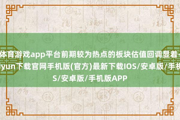 体育游戏app平台前期较为热点的板块估值回调显着-开云kaiyun下载官网手机版(官方)最新下载IOS/安卓版/手机版APP