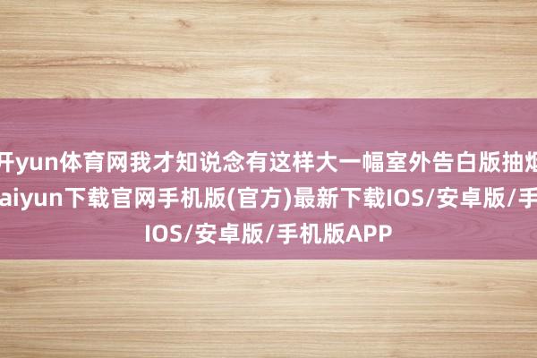 开yun体育网我才知说念有这样大一幅室外告白版抽烟图-开云kaiyun下载官网手机版(官方)最新下载IOS/安卓版/手机版APP